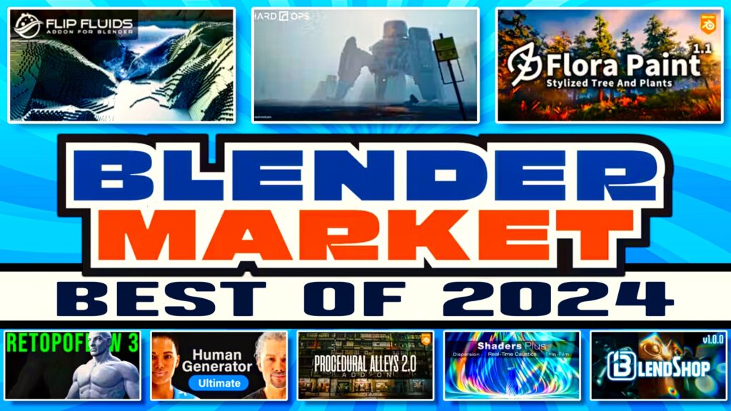 The Blender Market Best of 2024 Humble Bundle is a huge collection of Blender assets/plugins/addons including HardOps and others