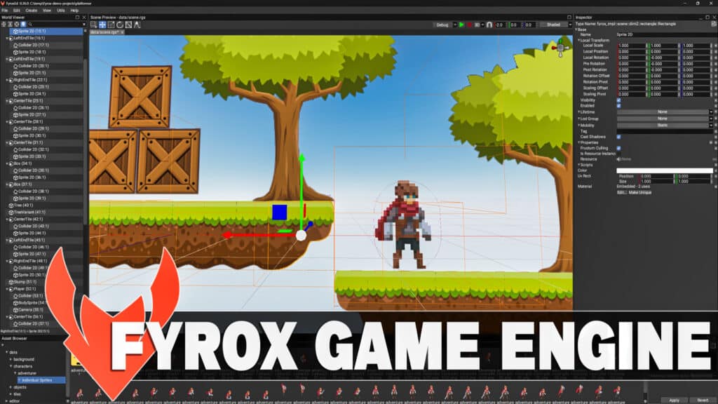 The Fyrox open source rust-powered Unity like 2D and 3D game engine just released Fyrox 0.36, their biggest release yet.