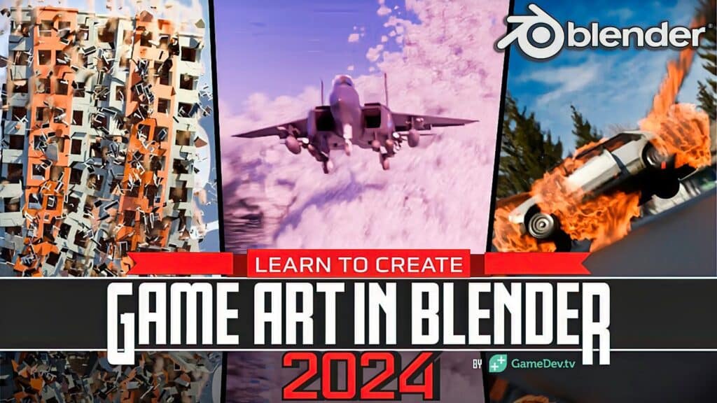 Learn to create game art in Blender 4.2 in 2024 with this gamedevtv humble bundle courses