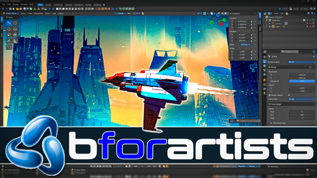 Bforartists is a special fork of Blender that is designed to make Blender more accessible to artists and indie developers.